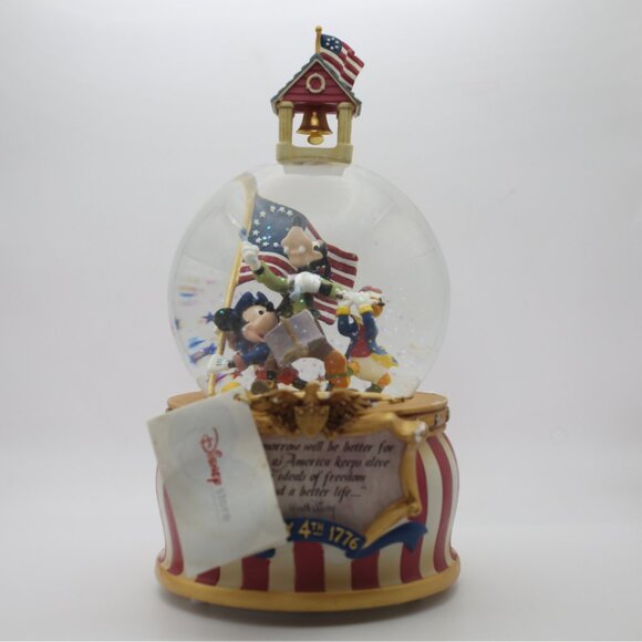 Disney Store Mickey's 4th of July 1776 Snow Globe W/Music “Yankee Doodle Dandy” - Picture 1 of 11